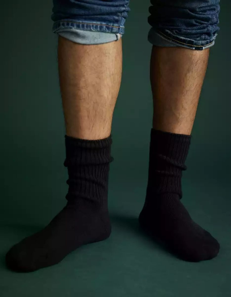 Chaussettes American Eagle AE77 All-Gender Slouchy Sock Noir Homme | VWM-84922731